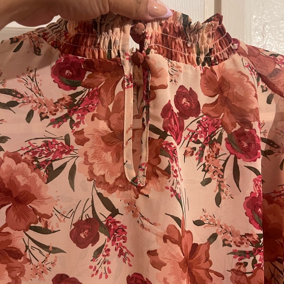 Torrid Chiffon floral mock turtleneck - Picture 5 of 5